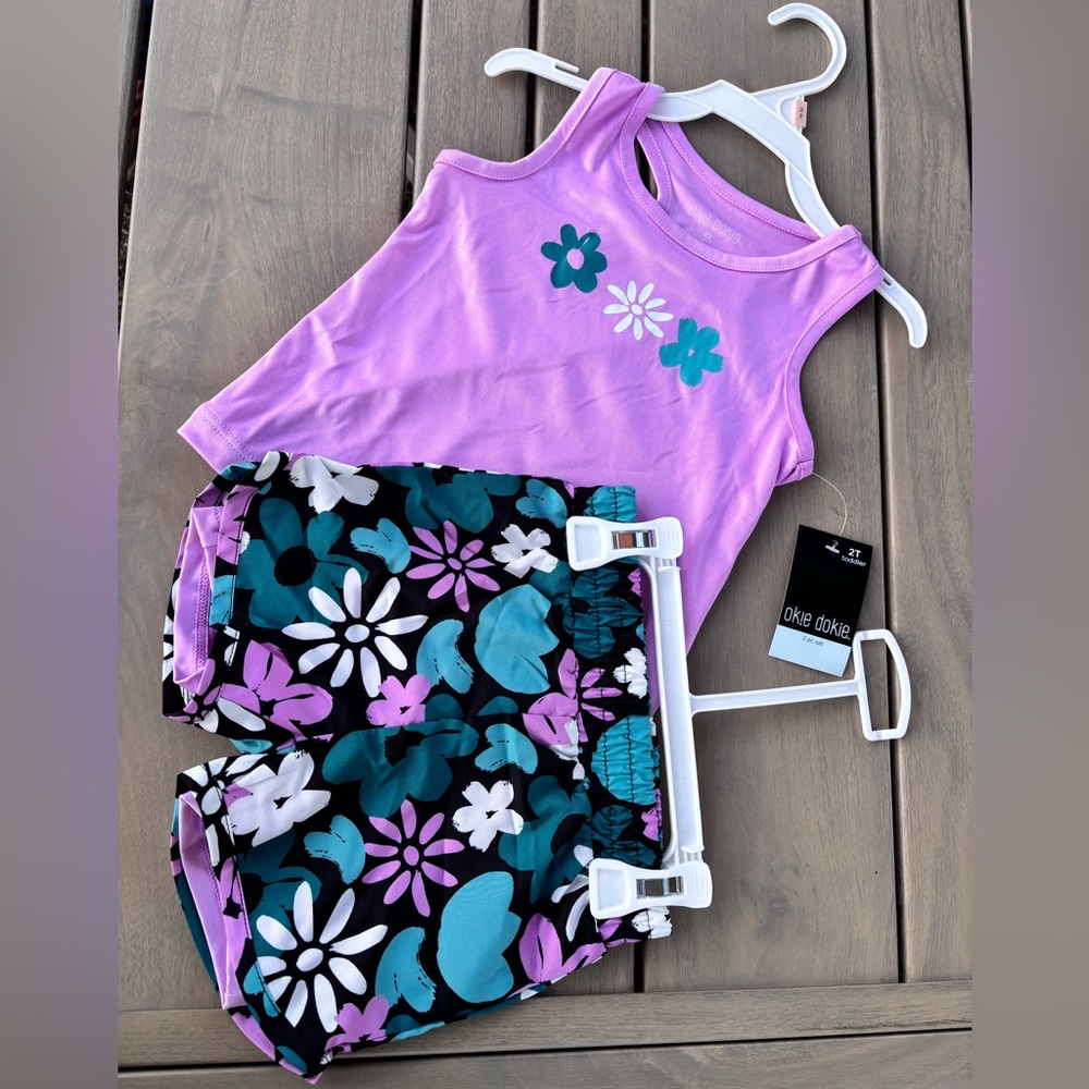 JCPenney Lavender and Teal Toddler Outfit